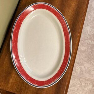 Oneida B-08 Red, White and Blue Serving Platter